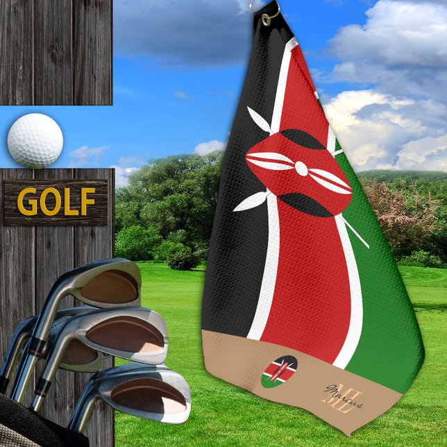 Kenyan flag & Kenya monogrammed / golf towel (Creator Uploaded)