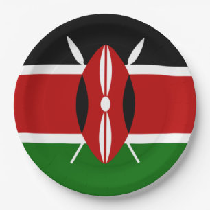 Kenyan Flag (Kenya) Paper Plate