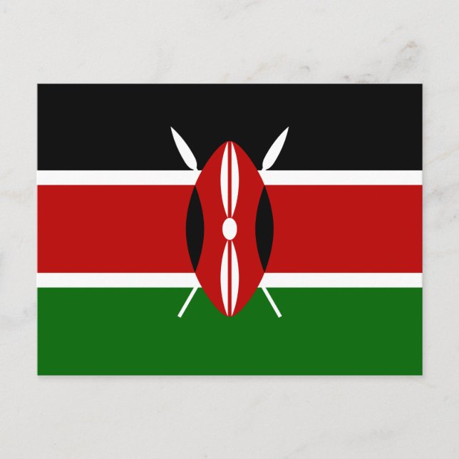 Kenyan Flag (Kenya) Postcard (Front)
