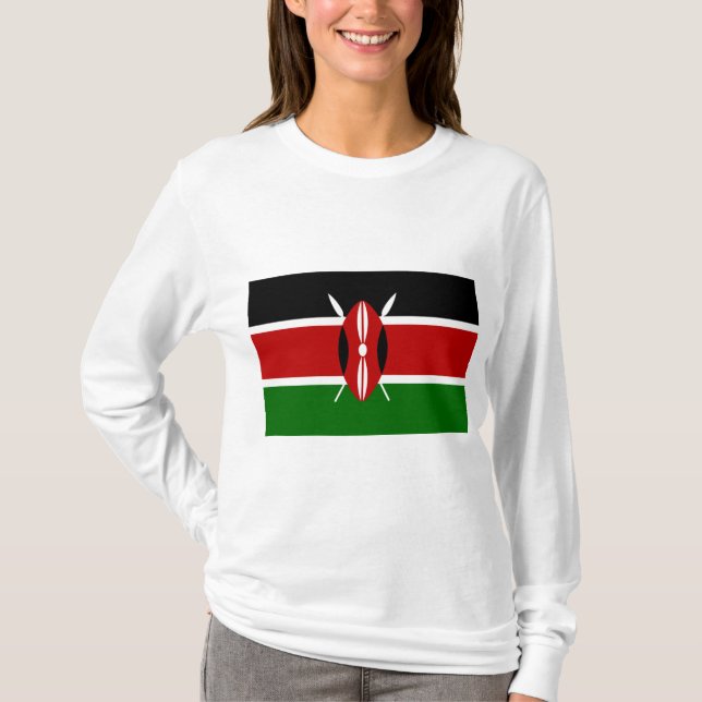Kenyan Flag (Kenya) T-Shirt (Front)