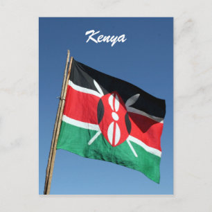 kenyan flag postcard