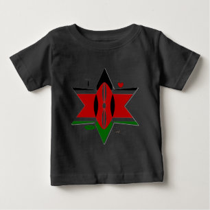 Kenyan Flag Safari Design: Bucket List Baby T-Shirt