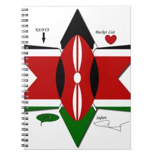 Kenyan Flag Safari Design: Bucket List Notebook