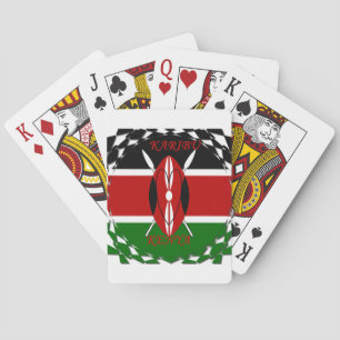 Kenyan Flag Unity: Tuko Pamoja Design Playing Cards