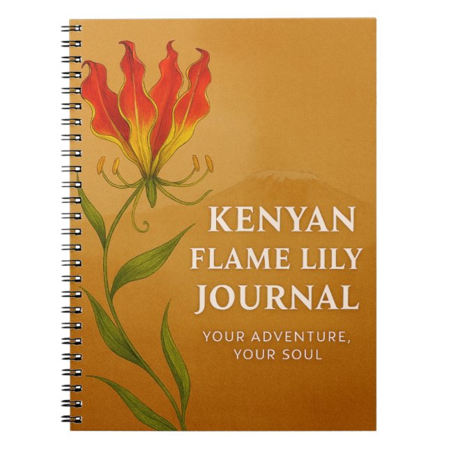Kenyan Flame Lily Journal – Soulful Notebook  (Front)