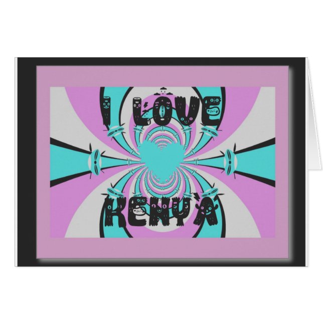 Kenyan Heart Art: I Love Kenya (Front Horizontal)