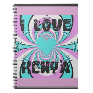 Kenyan Heart Art: I Love Kenya Notebook