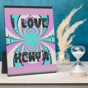 Kenyan Heart Art: I Love Kenya Plaque