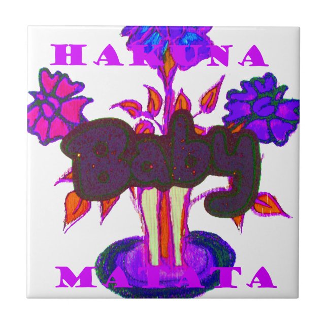 Kenyan Heart Art: I Love Kenya Tile (Front)