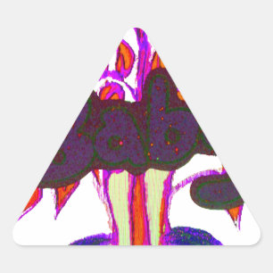 Kenyan Heart Art: I Love Kenya Triangle Sticker