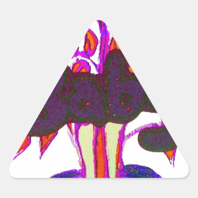 Kenyan Heart Art: I Love Kenya Triangle Sticker (Front)