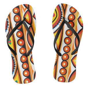 Kenyan-Inspired Colourful Pattern Flip Flop Sandal