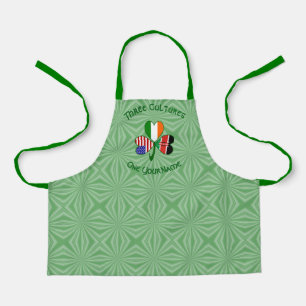 Kenyan Irish American Flag Shamrock Personalised  Apron
