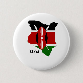 Kenyan Map and Flag 6 Cm Round Badge