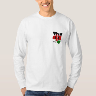 Kenyan Map and Flag long sleeved Men's Tshirt
