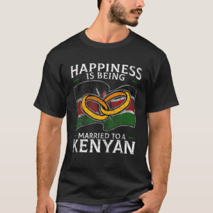 Kenyan Marriage Kenya Married Heritage Flag Roots T-Shirt