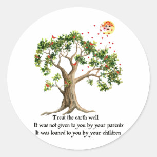 Kenyan Nature Proverb Classic Round Sticker