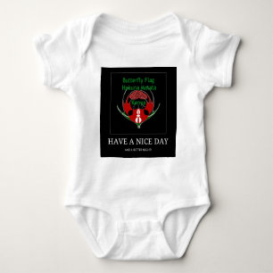 Kenyan Shield Design: Butterfly Flag.  Baby Bodysuit