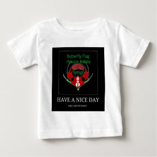 Kenyan Shield Design: Butterfly Flag.  Baby T-Shirt