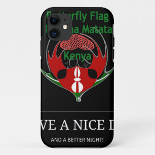 Kenyan Shield Design: Butterfly Flag.  iPhone 11 Case