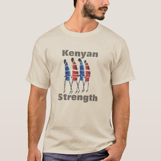Kenyan Strength and Unity: Beautiful Maasai  T-Shirt (Front)