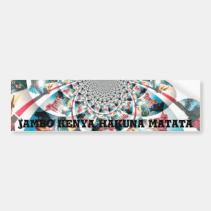 Kenyan Tapestry Kaleidoscope Art Print Bumper Sticker