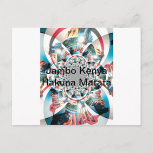 Kenyan Tapestry Kaleidoscope Art Print Postcard