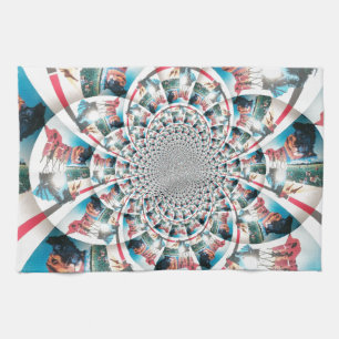 Kenyan Tapestry Kaleidoscope Art Print Tea Towel