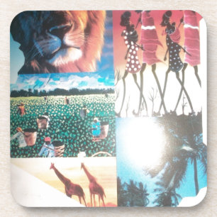 Kenyan Tapestry: Wildlife, Culture,& Coastal Beach Coaster