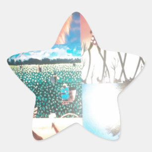 Kenyan Tapestry: Wildlife, Culture,& Coastal Beach Star Sticker