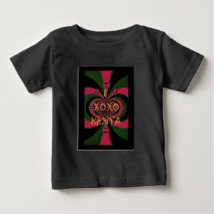 Kenyan Travel Gift – Hugs & Kisses Design Baby T-Shirt