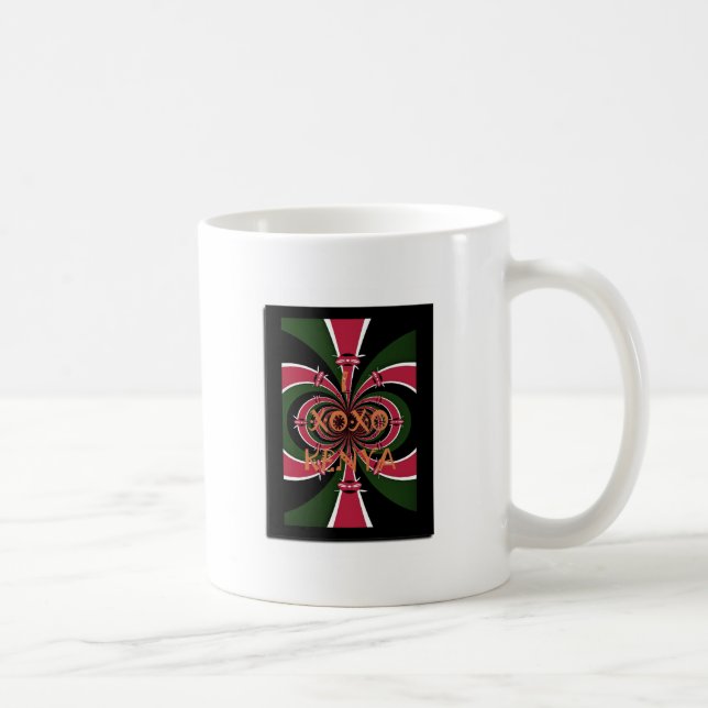 Kenyan Travel Gift – Hugs & Kisses Design Coffee Mug (Right)