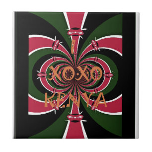 Kenyan Travel Gift – Hugs & Kisses Design Tile