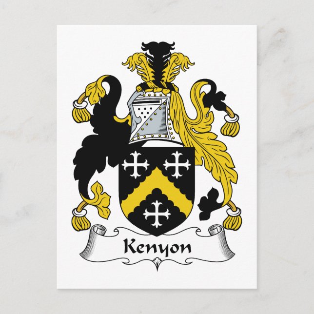 Kenyon Family Crest Postcard (Front)