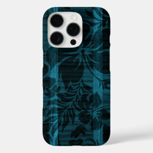 Keokea Beach Faux Wood Surfboard in Teal iPhone 16 Pro Case