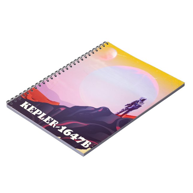 Kepler - 1647B travel poster Notebook (Left Side)
