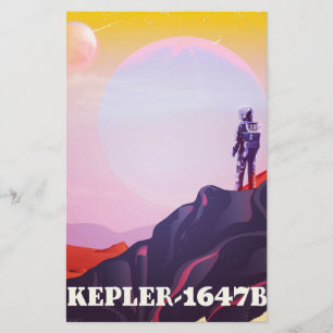 Kepler - 1647B travel poster Stationery
