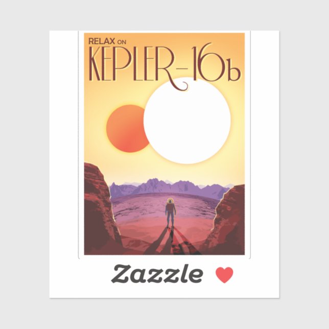 Kepler-16b: Binary Solar Sunset Fine Art Space (Sheet)