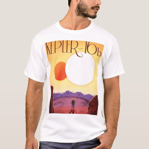 Kepler-16b: Binary Solar Sunset Fine Art Space T-Shirt