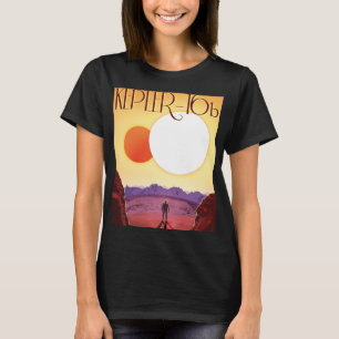 Kepler-16b: Binary Solar Sunset Fine Art Space T-Shirt