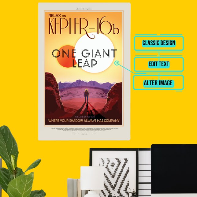 Kepler-16b - Space Tourism Poster (Please enjoy our design and see the others in the collection.)