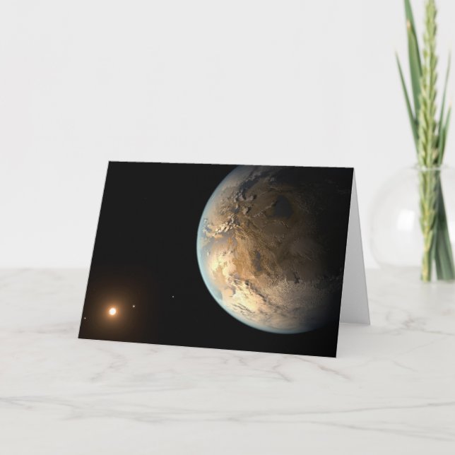 Kepler-186f Orbiting A Distant Star. Card (Front)