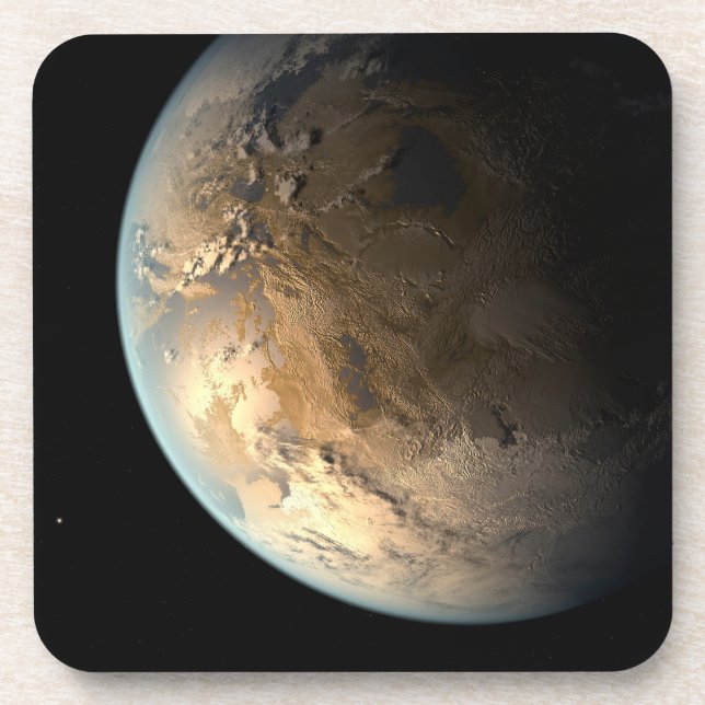Kepler-186f Orbiting A Distant Star. Coaster (Front)