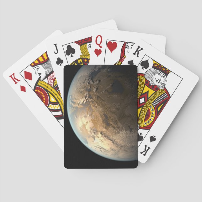Kepler-186f Orbiting A Distant Star. Playing Cards (Back)