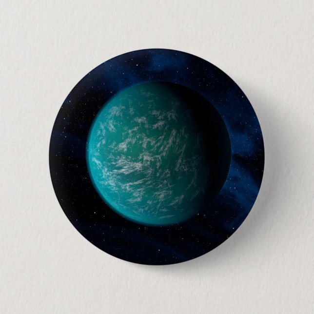 Kepler 22b, An Extrasolar Planet. 6 Cm Round Badge (Front)