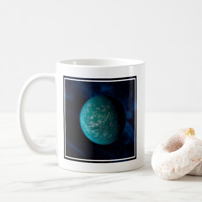Kepler 22b, An Extrasolar Planet. Coffee Mug (With Donut)