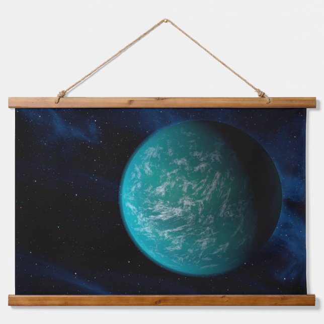 Kepler 22b, An Extrasolar Planet. Hanging Tapestry (Front)