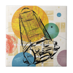 Kepler Space Telescope Poster. Ceramic Tile