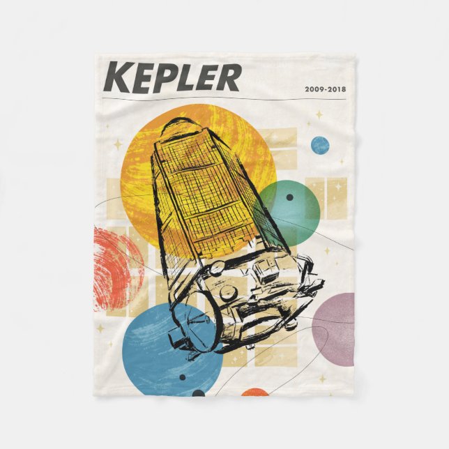 Kepler Space Telescope Poster. Fleece Blanket (Front)