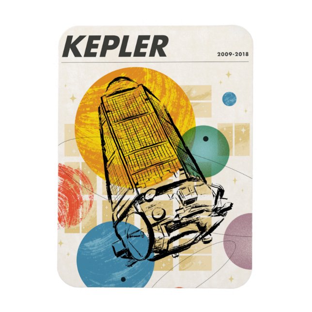 Kepler Space Telescope Poster. Magnet (Vertical)